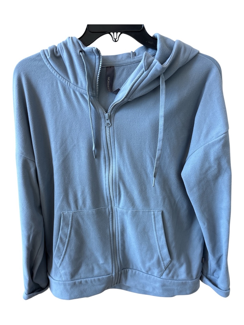 Mondetta Sky Blue Zip-Up Hoodie with Hood